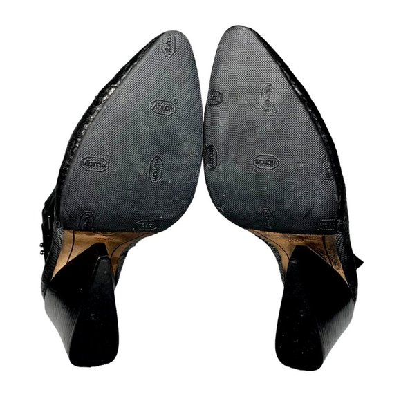 10 CROSBY DEREK LAM Vera Bootie in Black Matte Snake - Picture 10 of 10